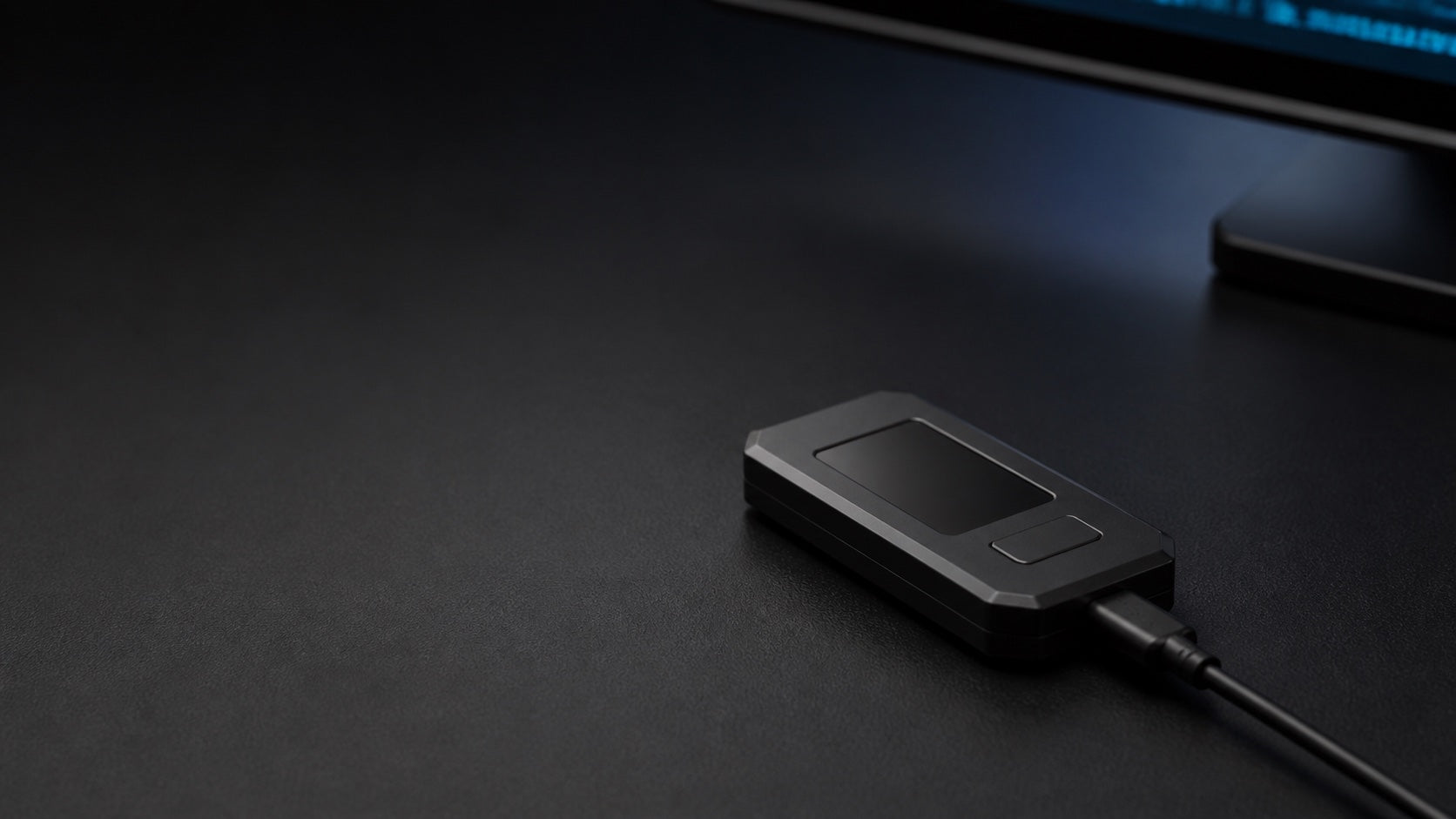 อุปกรณ์ Hardware Wallet แบบทั่วไปเชื่อมต่อผ่านสาย USB-C ในภาพประกอบบทความ Bitcoin HWI