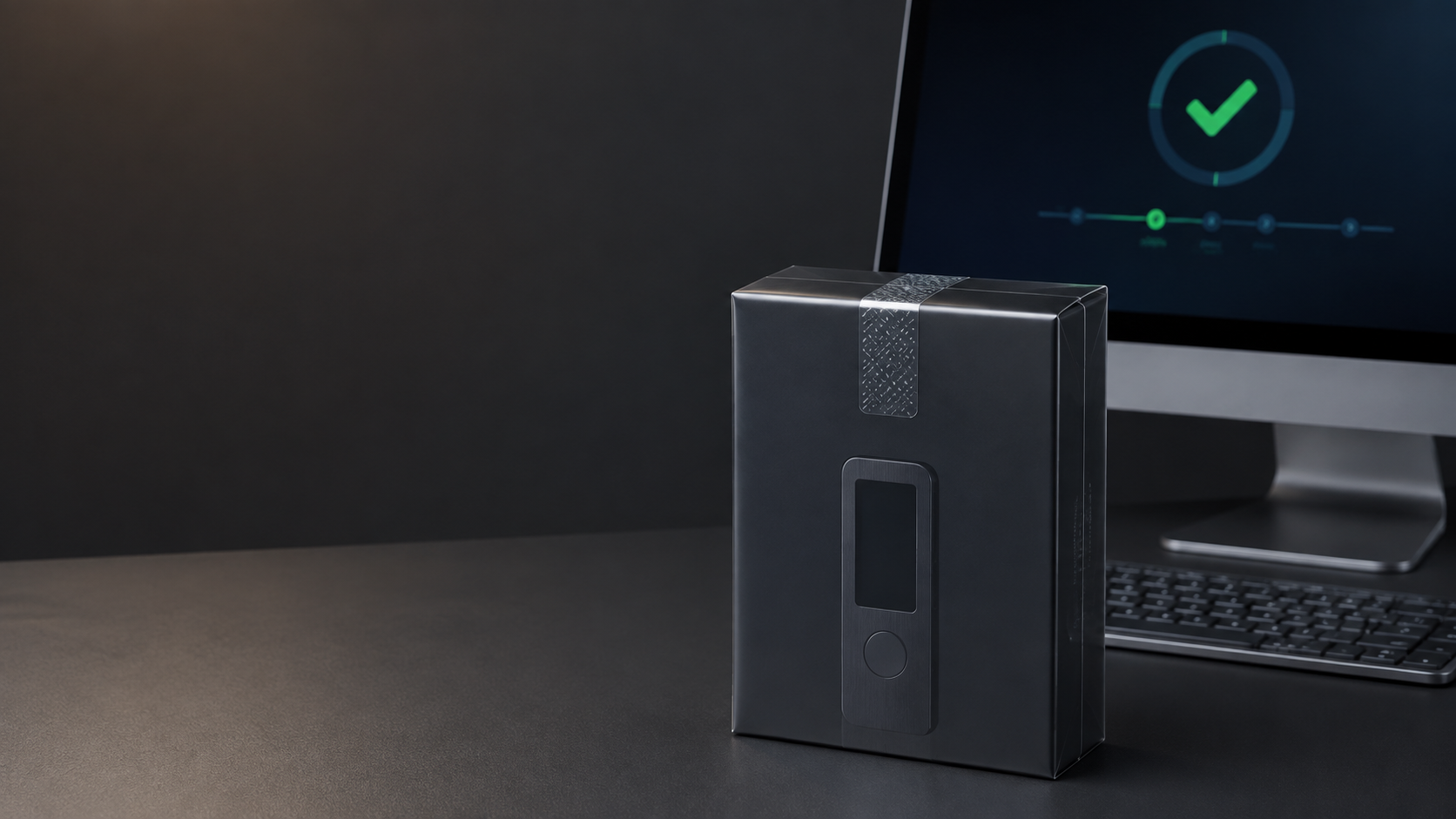 กล่อง Hardware Wallet ใหม่พร้อมซีลกันการแกะ และหน้าจอยืนยันความปลอดภัยของอุปกรณ์ก่อนเริ่มตั้งค่า