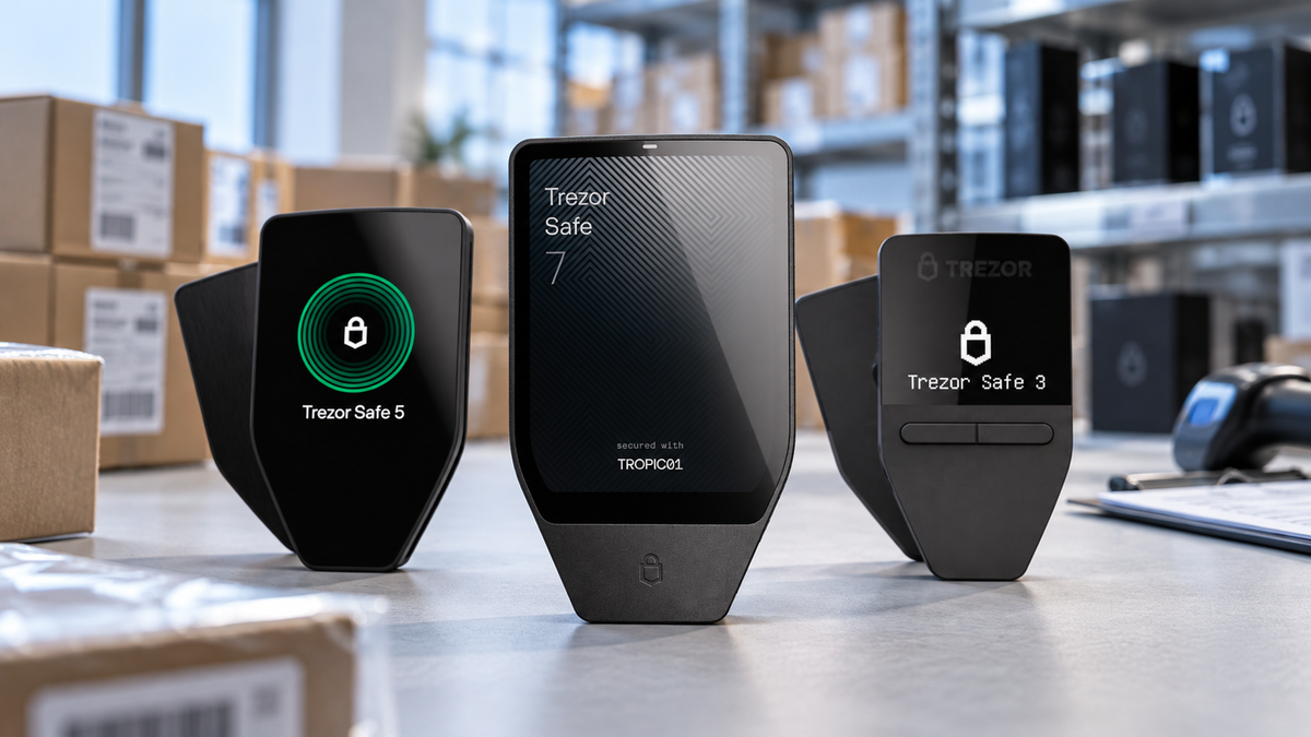 Trezor Safe 7, Safe 5 and Safe 3 in a secure distribution setting
