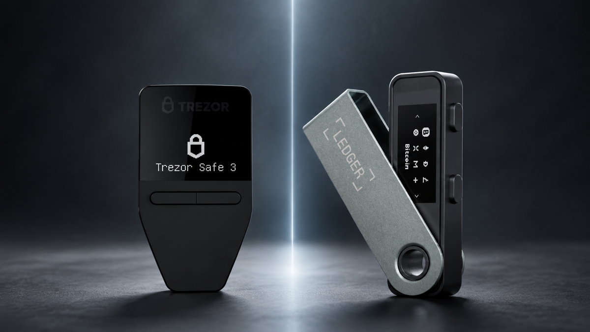 Trezor Safe 3 และ Ledger Nano S Plus สำหรับบทความเปรียบเทียบ Hardware Wallet รุ่นเริ่มต้น