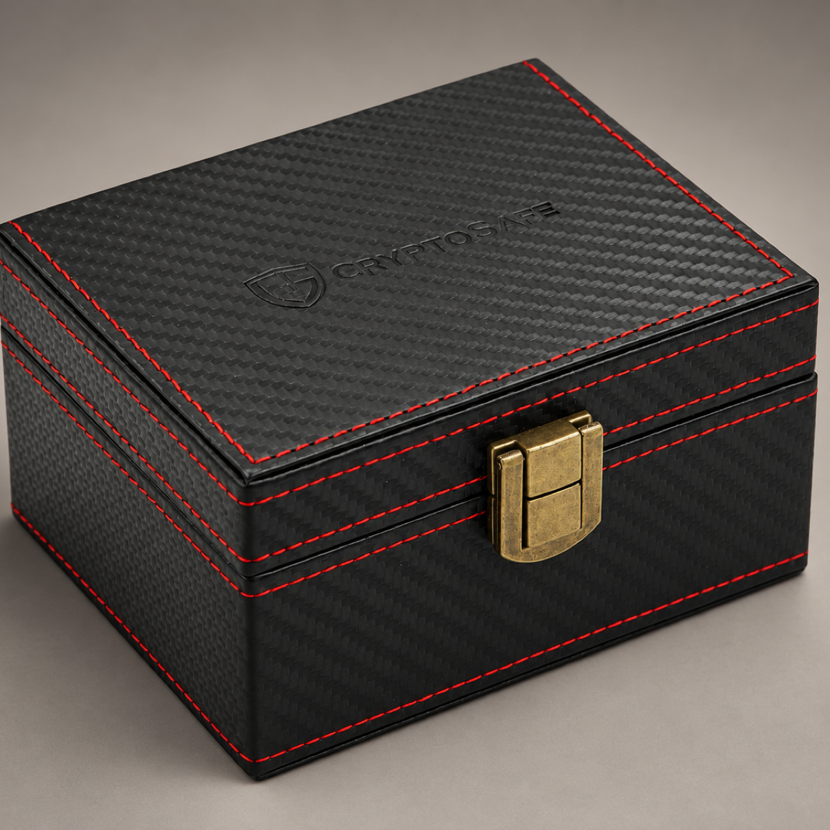 CryptoSafe Vault ปิดพร้อมโลโก้ CryptoSafe