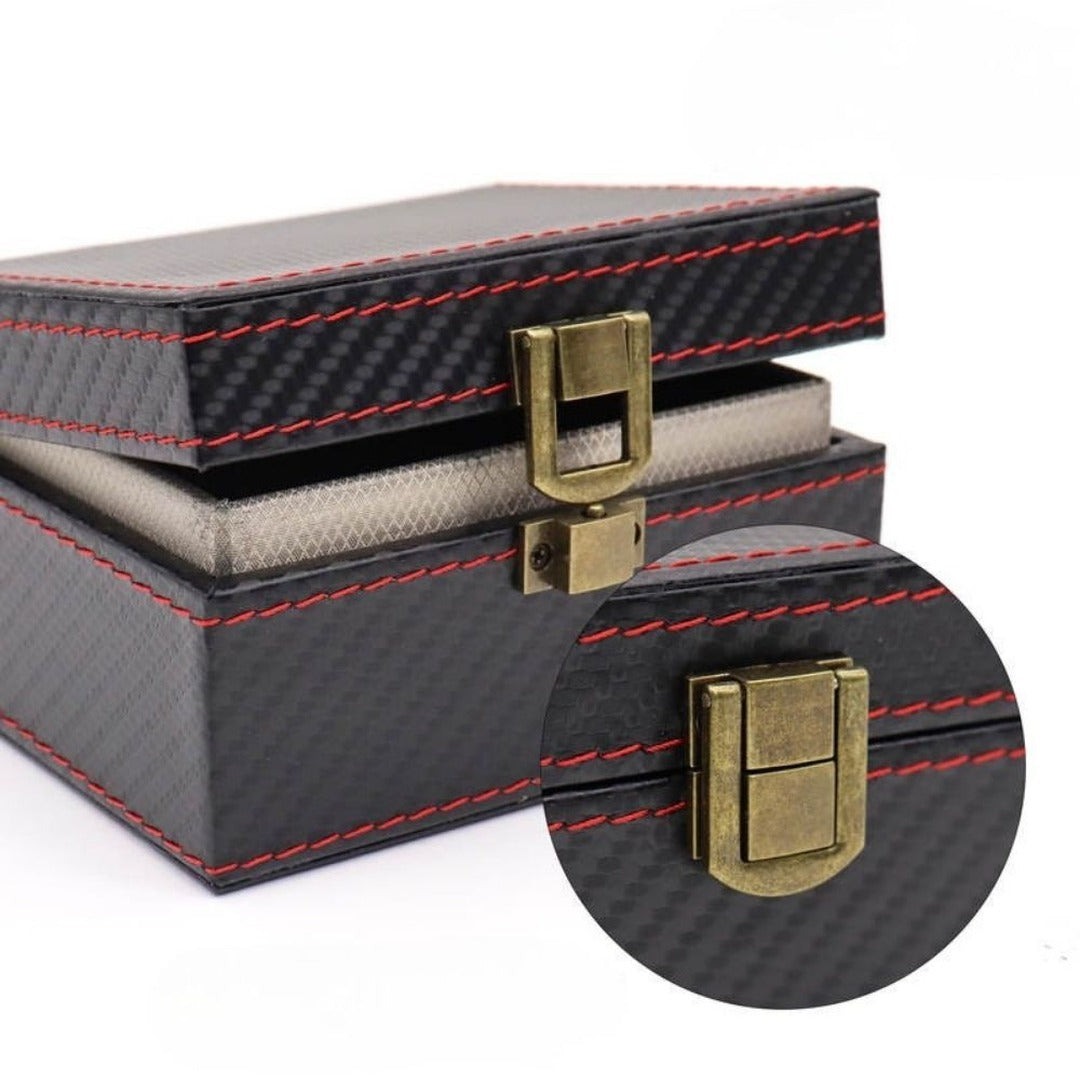 ตัวล็อกสลักโลหะสีทองแดงรมดำของ CryptoSafe Vault