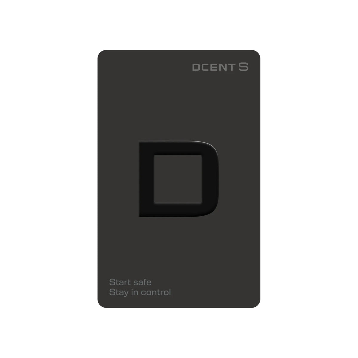 DCENT S card hardware wallet, front, credit card size