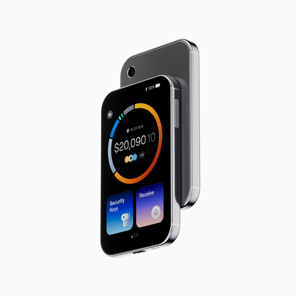 OneKey Pro 2 Glacier Silver front and back - SIAMBC Thailand