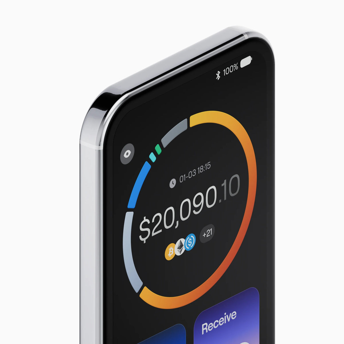 OneKey Pro 2 Glacier Silver display close-up - SIAMBC Thailand
