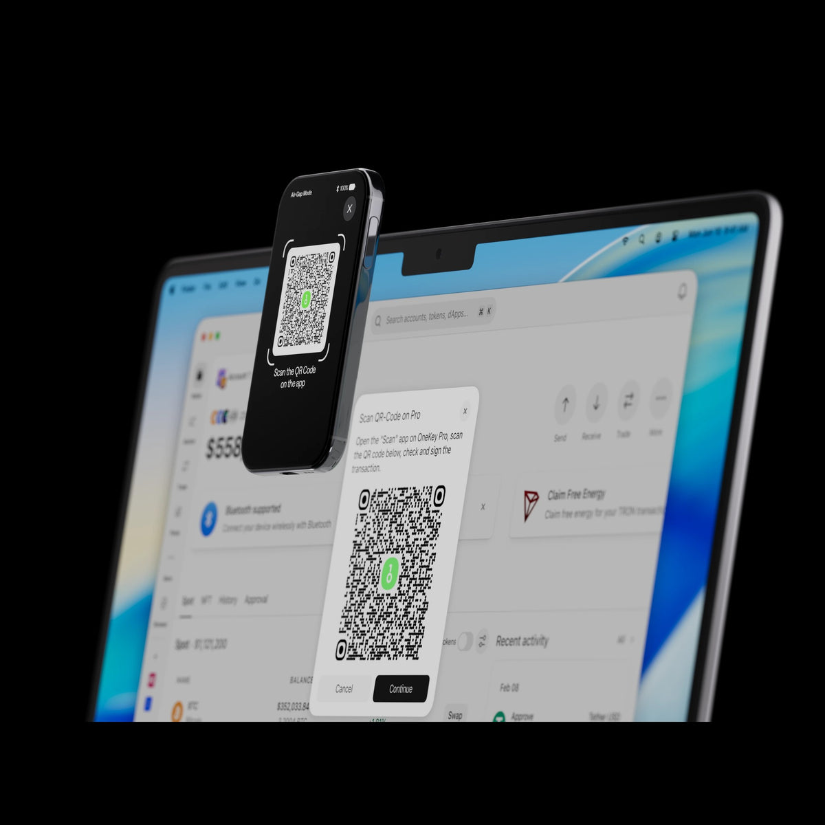 OneKey Pro 2 air-gapped QR signing - SIAMBC Thailand
