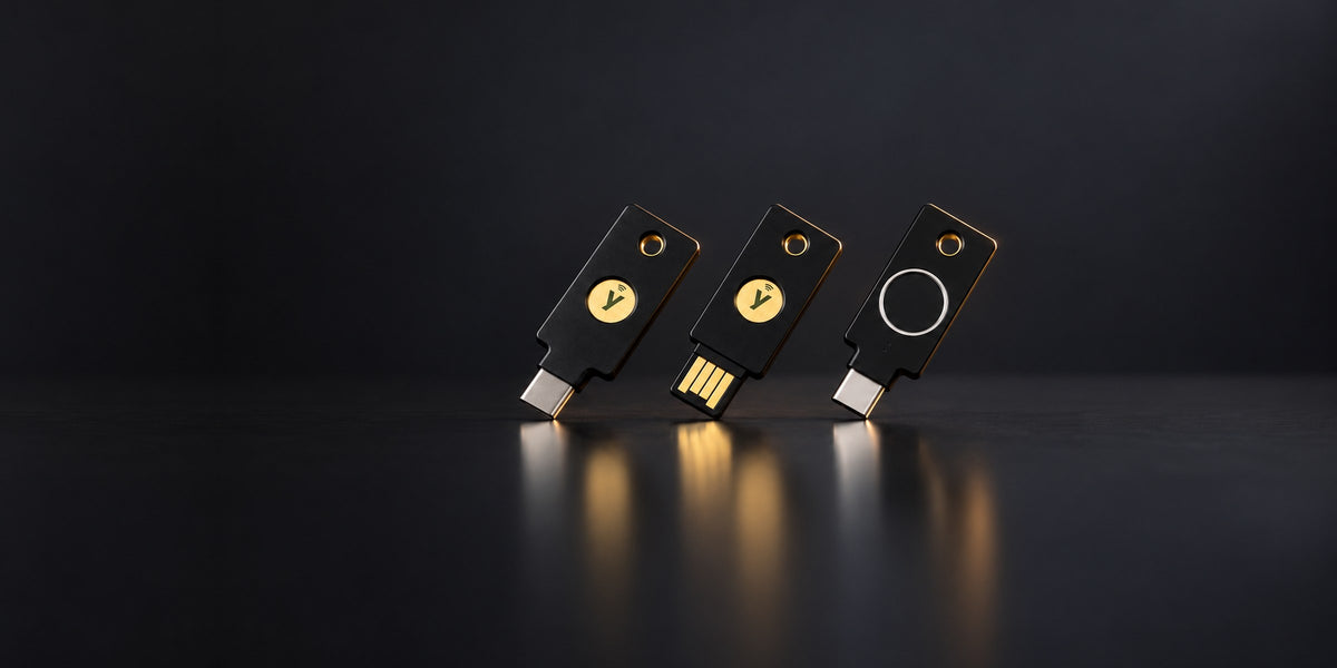YubiKey 5C NFC, YubiKey 5 NFC and YubiKey C Bio security keys