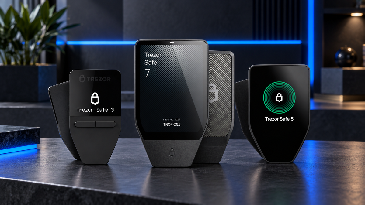 Trezor Safe 3, Safe 5 and Safe 7 hardware wallets available in Thailand