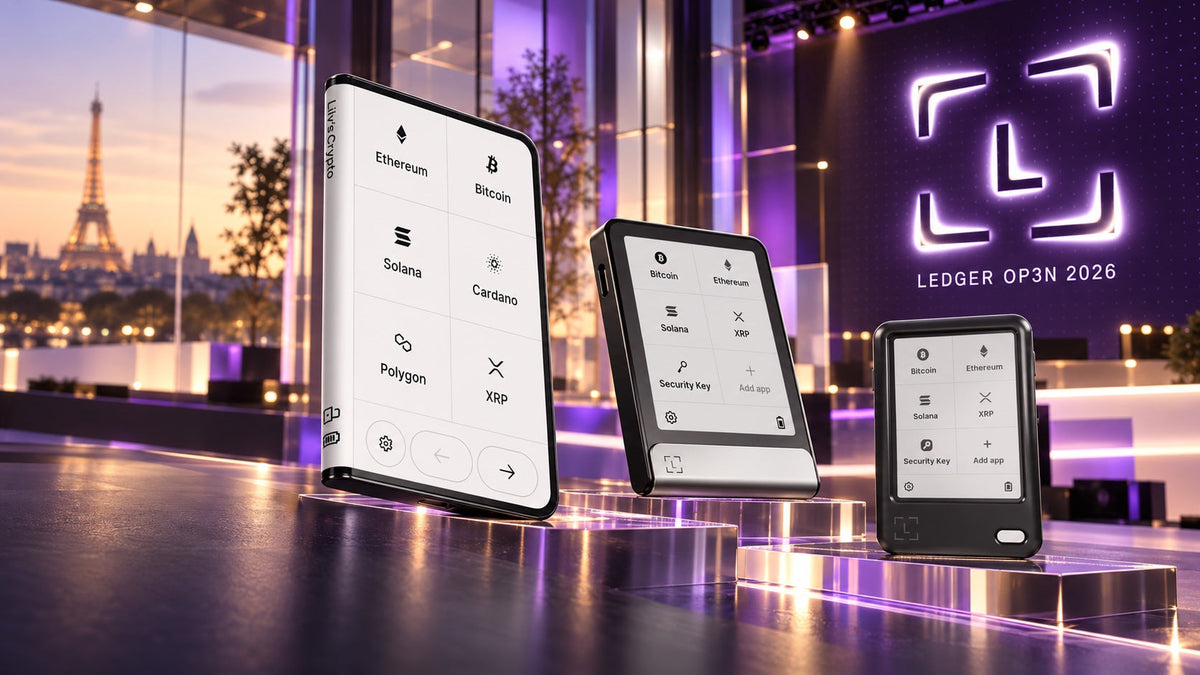 Ledger Op3n 2026 with Ledger Stax, Ledger Flex and Ledger Nano Gen5 in Paris