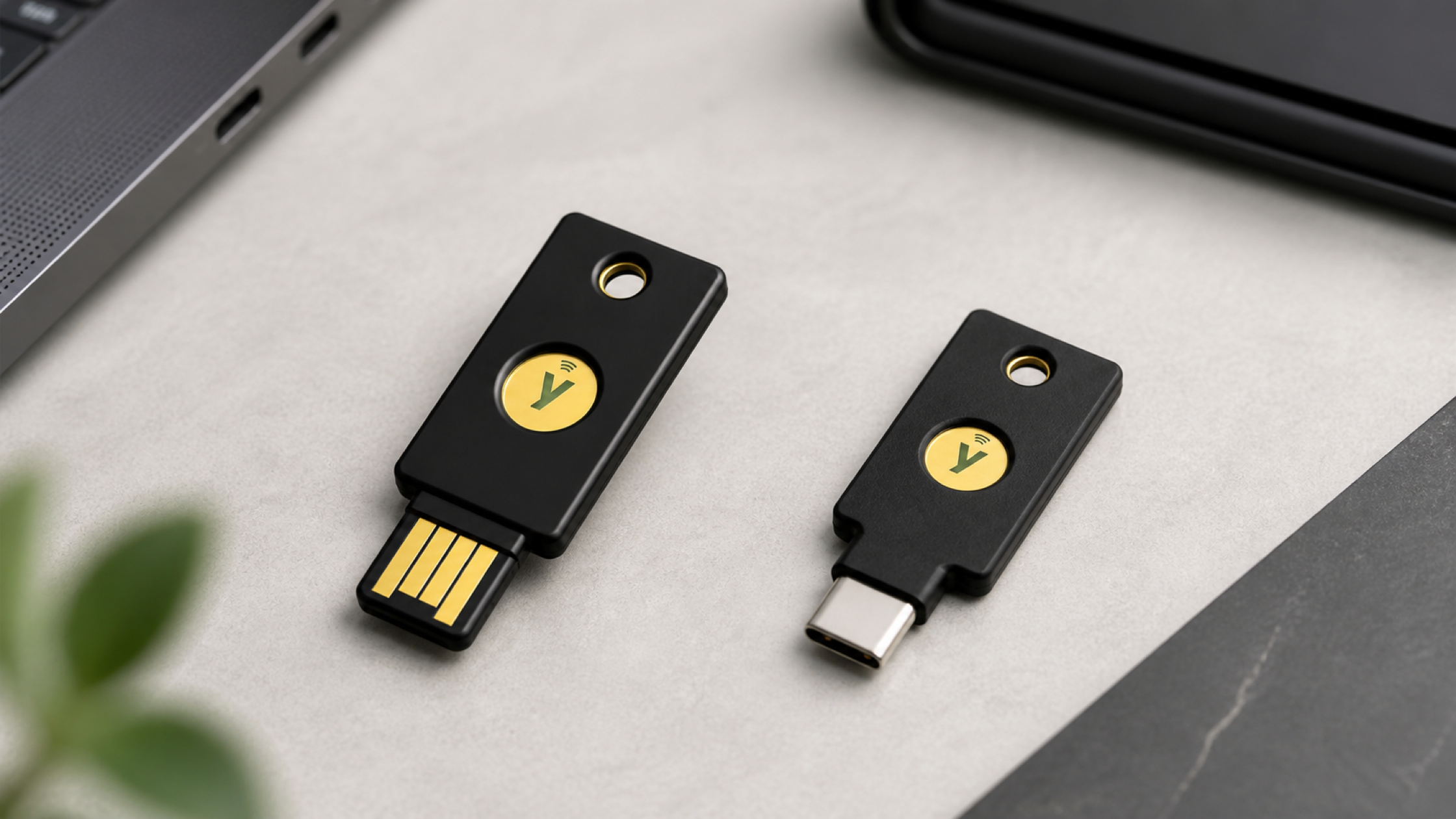USB-A and USB-C security keys for phishing-resistant authentication