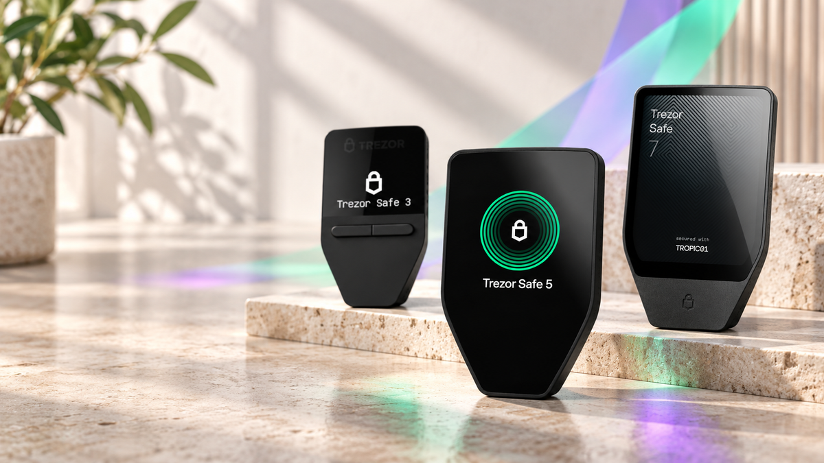Trezor Safe 3, Safe 5 and Safe 7 for managing Solana securely