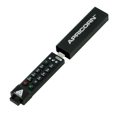 Apricorn Aegis Secure Key 3NXC partly pulled out of its sleeve