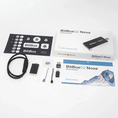 BitBox02 Nova พร้อมปลอกและอุปกรณ์