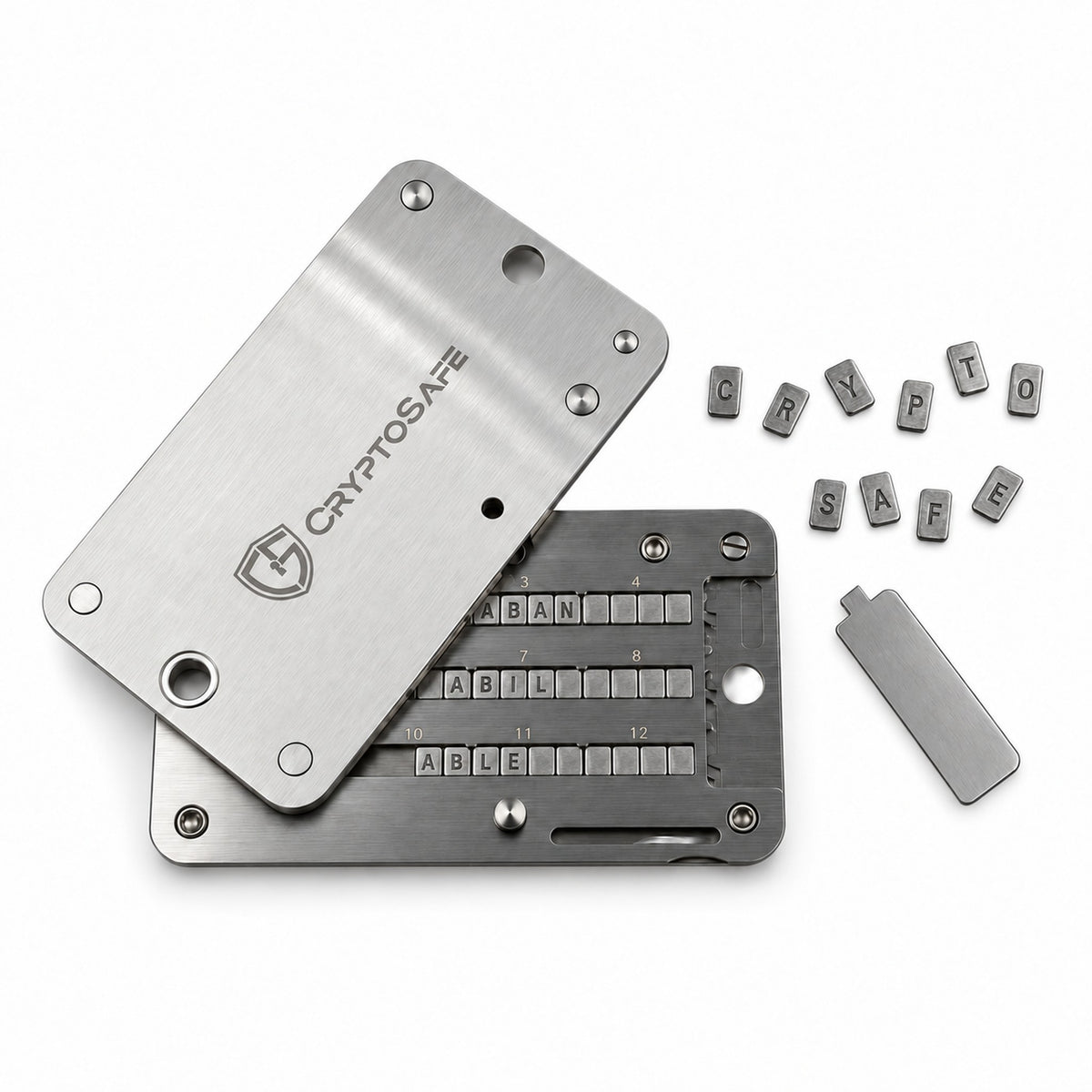 CryptoSafe Pro steel seed phrase backup