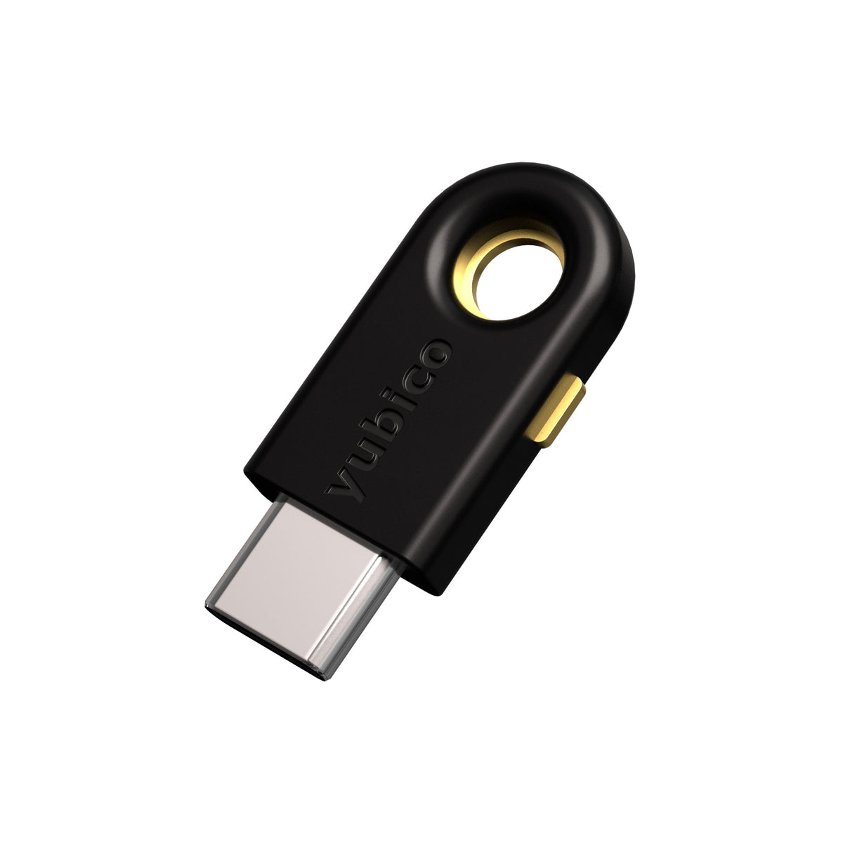 YubiKey 5C FIPS 安全密钥，斜侧视图